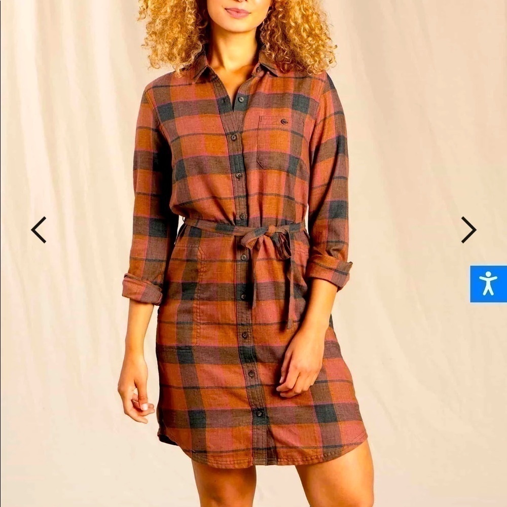 Toad & Co SOLD OUT Manzanita Flannel Dress. Size Medium. New with tags